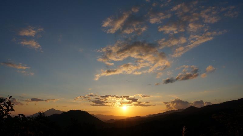 磐梯スカイラインの夕日