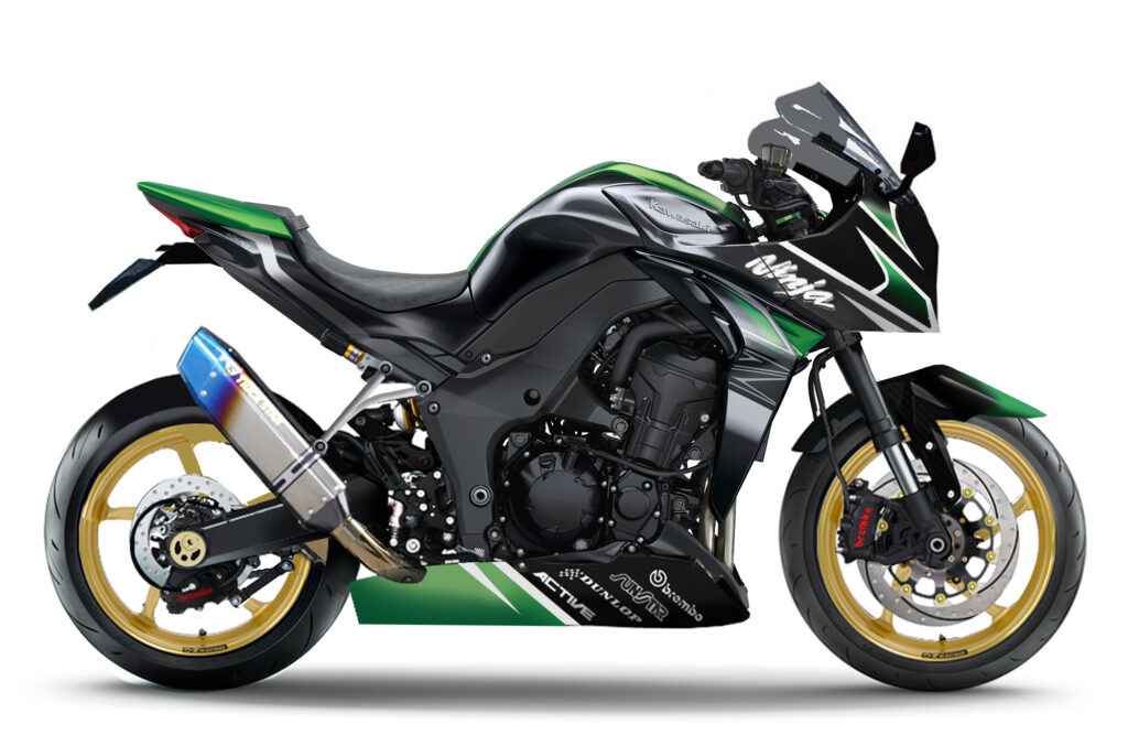 Ninja化された、Kawasaki Z1000 2014×Ninjaのカワサキグリーン提案CG